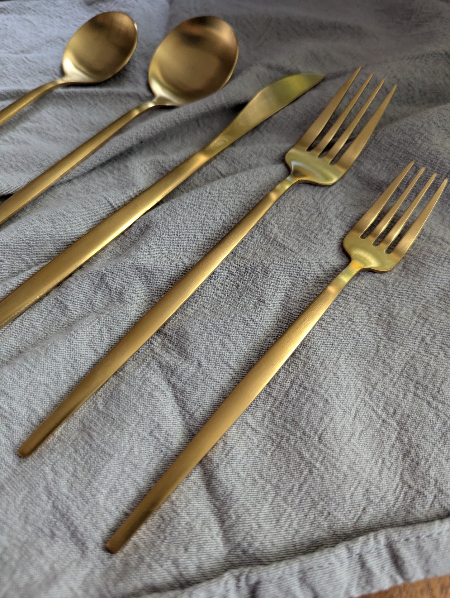 Gold Tone Silverware