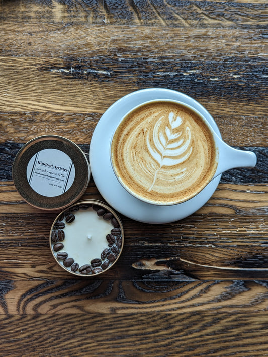 the PUMPKIN SPICE LATTE candle